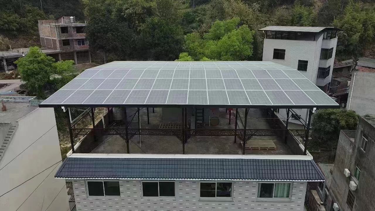 陆丰15kw+10kwh自建别墅家庭光伏储能系统